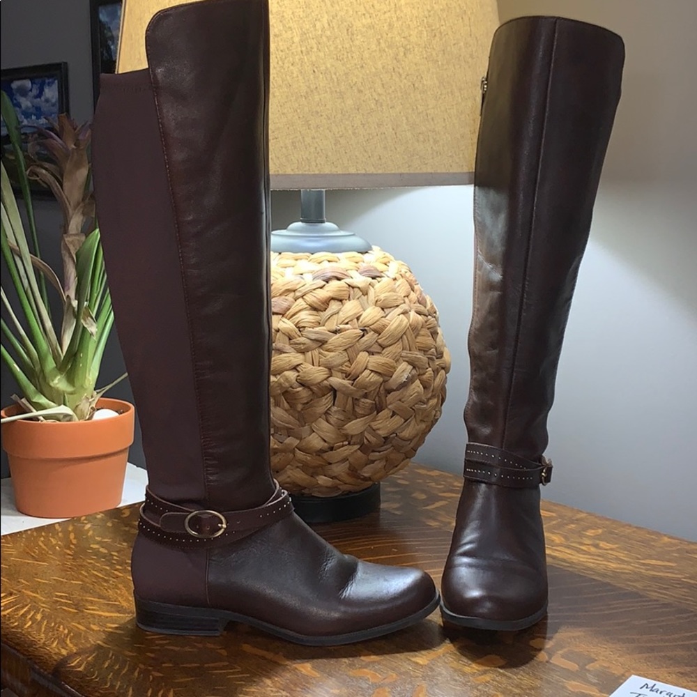 Bandolino brown Cassia boot leather and fabric